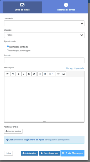 Herramienta para notificar personas en Even3