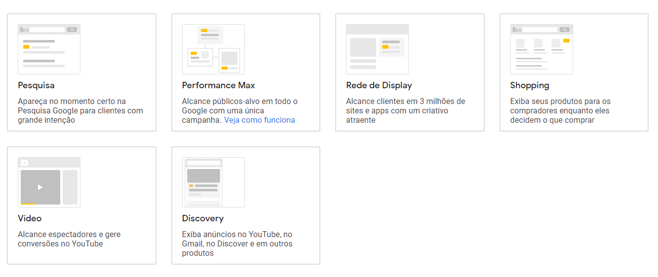Campaign types in Google Ads