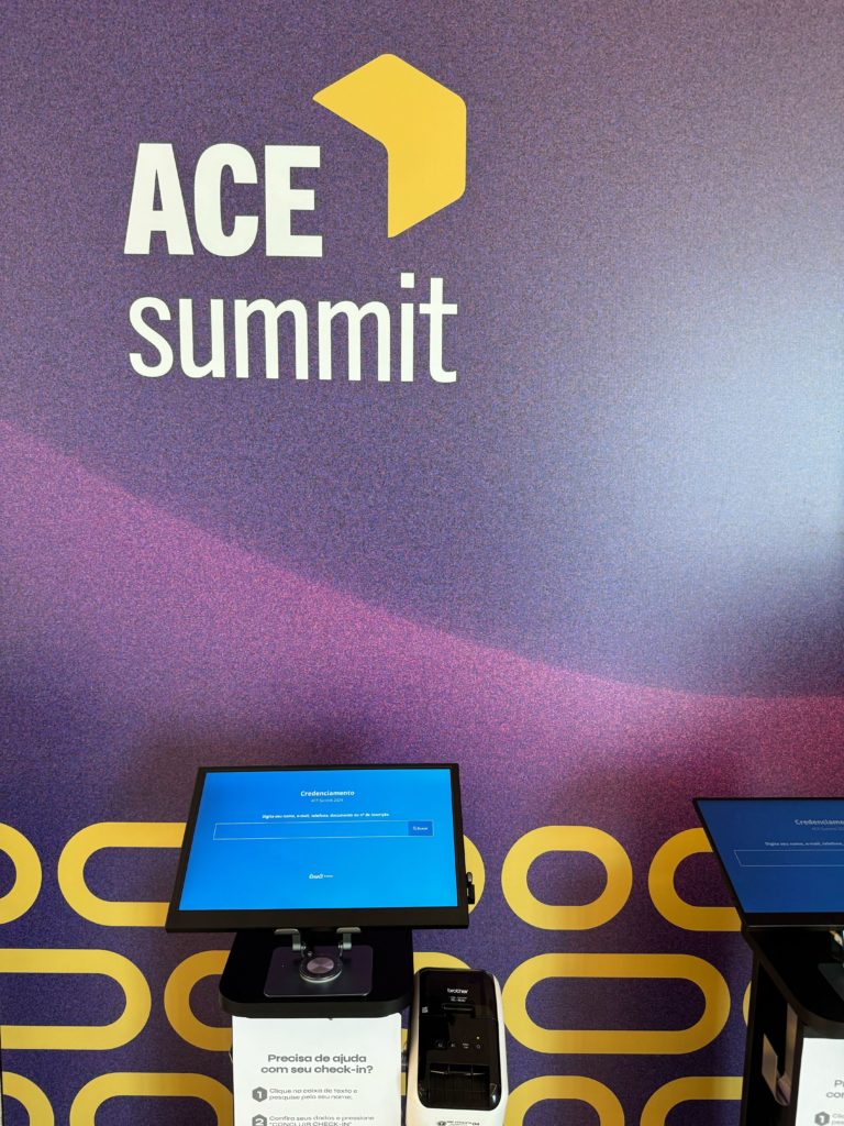 Self check-in kiosk at ACE Summit, organized on Even3